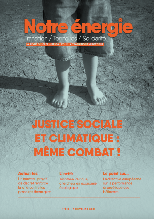 couverture Notre énergie n°138 - justice sociale et climatique couverture Notre énergie n°138 - justice sociale et climatique